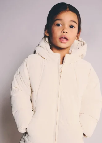 Giacca a vento lunga imbottita con cappuccio