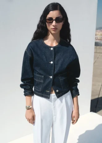 Giacca corta in denim