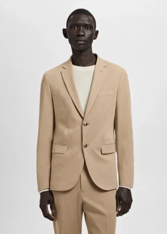 Giacca da abito super slim fit in tessuto elasticizzato