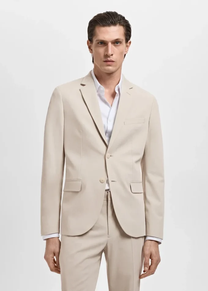 Giacca da abito super slim fit in tessuto elasticizzato Giacca da abito super slim fit in tessuto elasticizzato