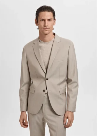 Giacca da abito super slim fit in tessuto elasticizzato