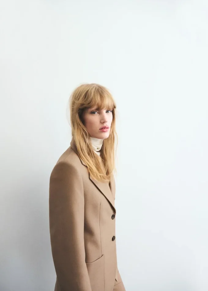 Giacca da completo in misto lana con tasche