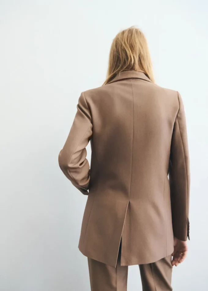 Giacca da completo in misto lana con tasche