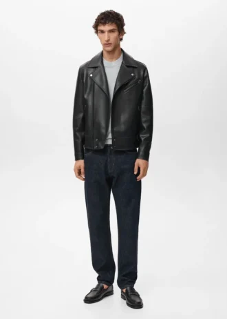 Giacca da motociclista in ecopelle