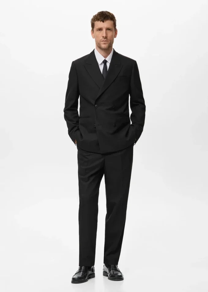 Giacca doppiopetto dalla vestibilità regolare Giacca doppiopetto dalla vestibilità regolare