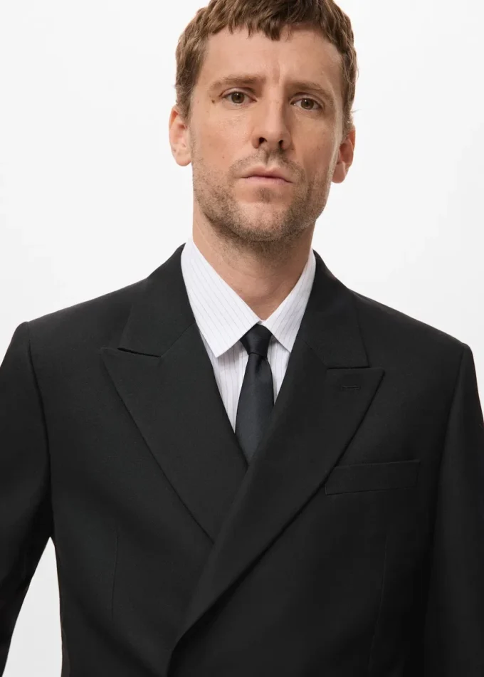 Giacca doppiopetto dalla vestibilità regolare Giacca doppiopetto dalla vestibilità regolare