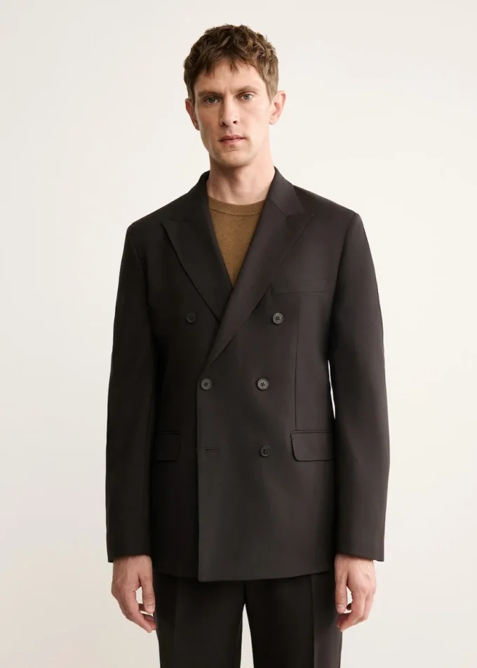 Giacca doppiopetto in 100% lana italiana Giacca doppiopetto in 100% lana italiana