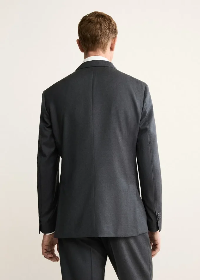 Giacca doppiopetto in flanella di lana 100% Giacca doppiopetto in flanella di lana 100%