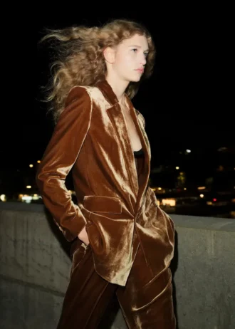 Giacca doppiopetto in velluto