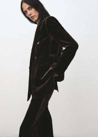 Giacca doppiopetto in velluto