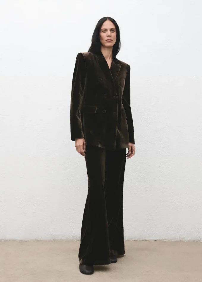 Giacca doppiopetto in velluto Giacca doppiopetto in velluto