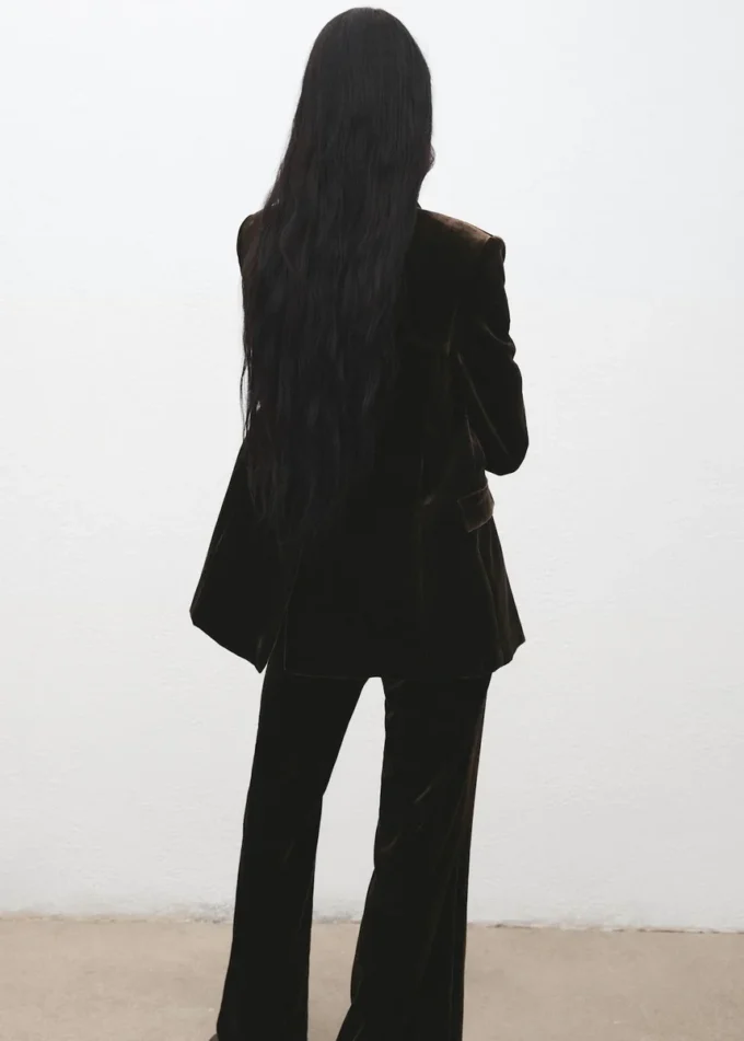 Giacca doppiopetto in velluto Giacca doppiopetto in velluto