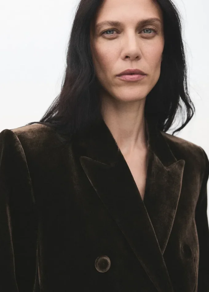 Giacca doppiopetto in velluto Giacca doppiopetto in velluto