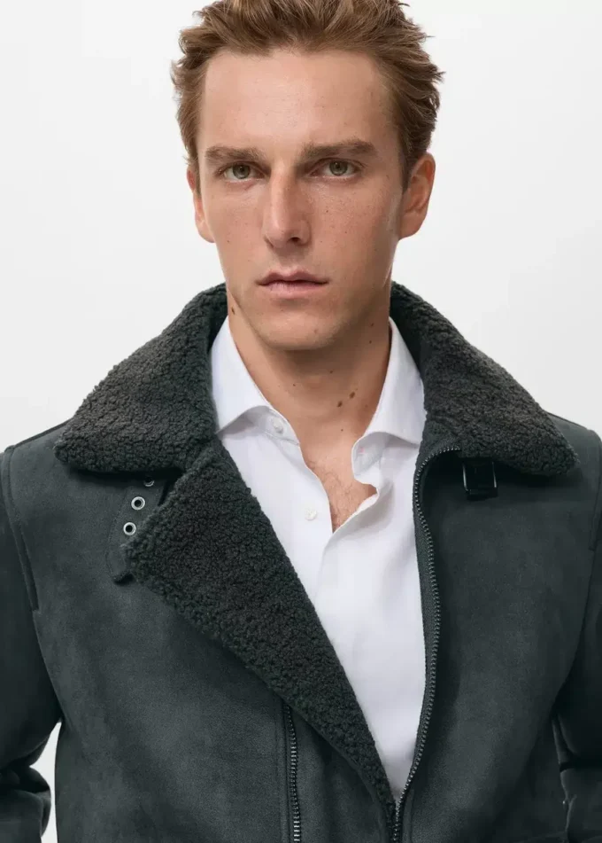 Giacca double face con fodera in pile