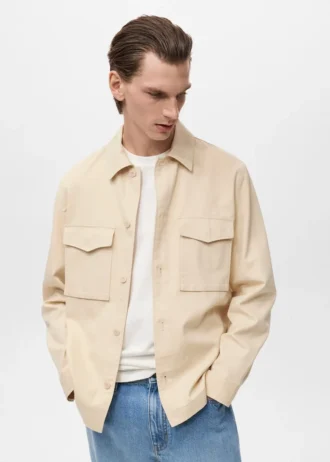 Giacca in cotone e lyocell con tasche Giacca in cotone e lyocell con tasche