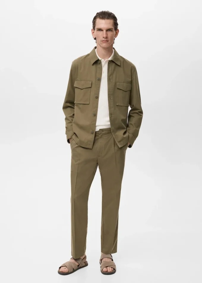 Giacca in cotone e lyocell con tasche Giacca in cotone e lyocell con tasche