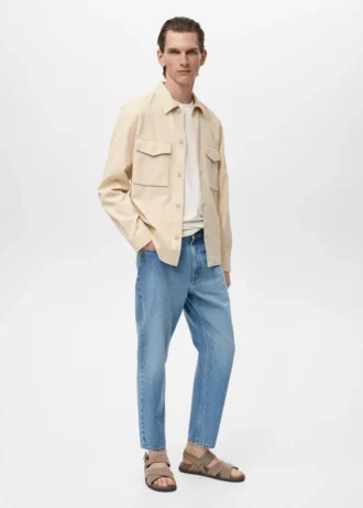 Giacca in cotone e lyocell con tasche Giacca in cotone e lyocell con tasche