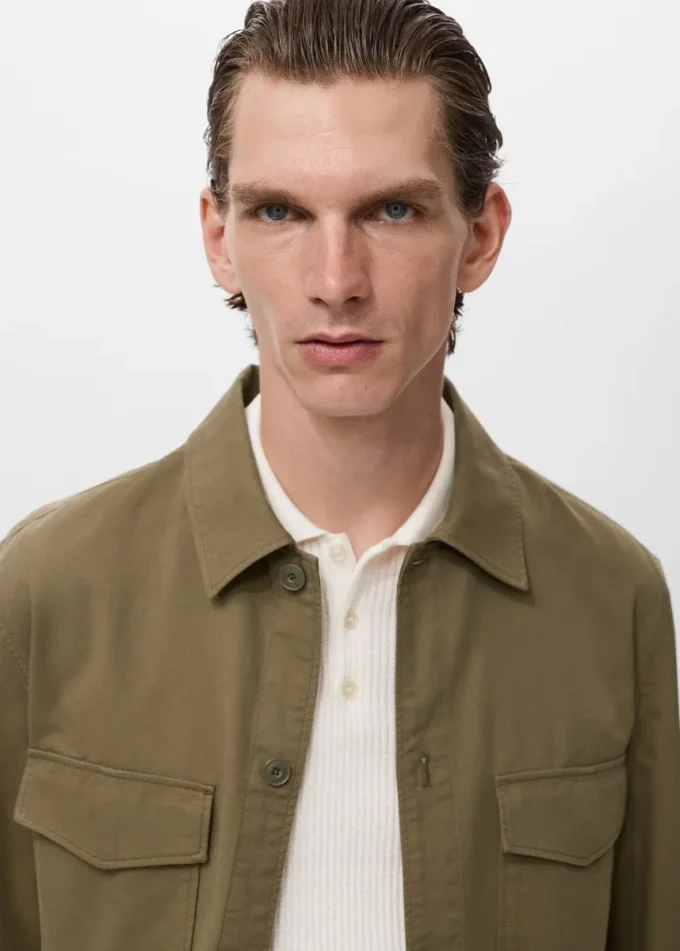 Giacca in cotone e lyocell con tasche Giacca in cotone e lyocell con tasche