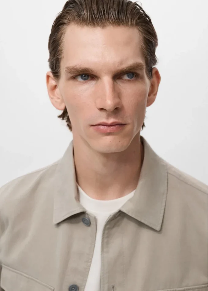 Giacca in cotone e lyocell con tasche Giacca in cotone e lyocell con tasche