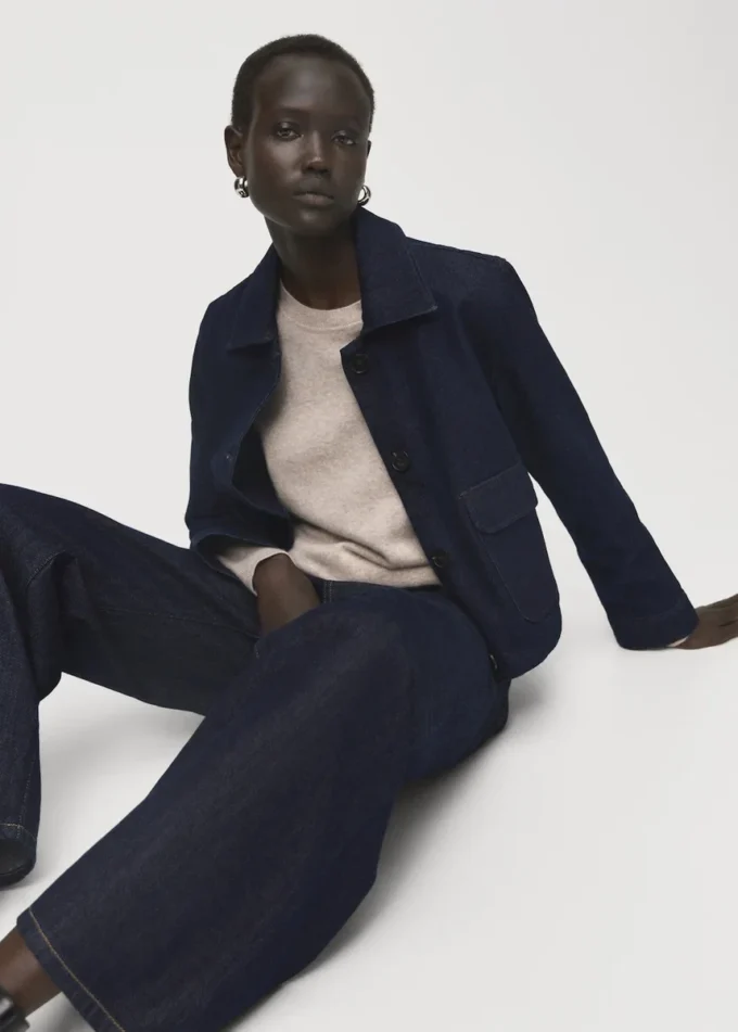 Giacca in denim con tasche Giacca in denim con tasche