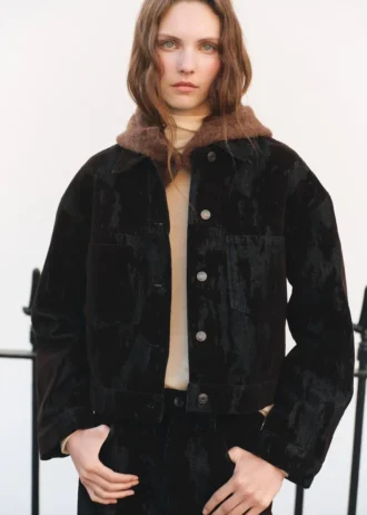 Giacca in denim devoré