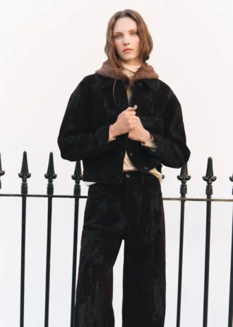 Giacca in denim devoré