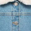 Giacca in denim effetto pelliccia Giacca in denim effetto pelliccia