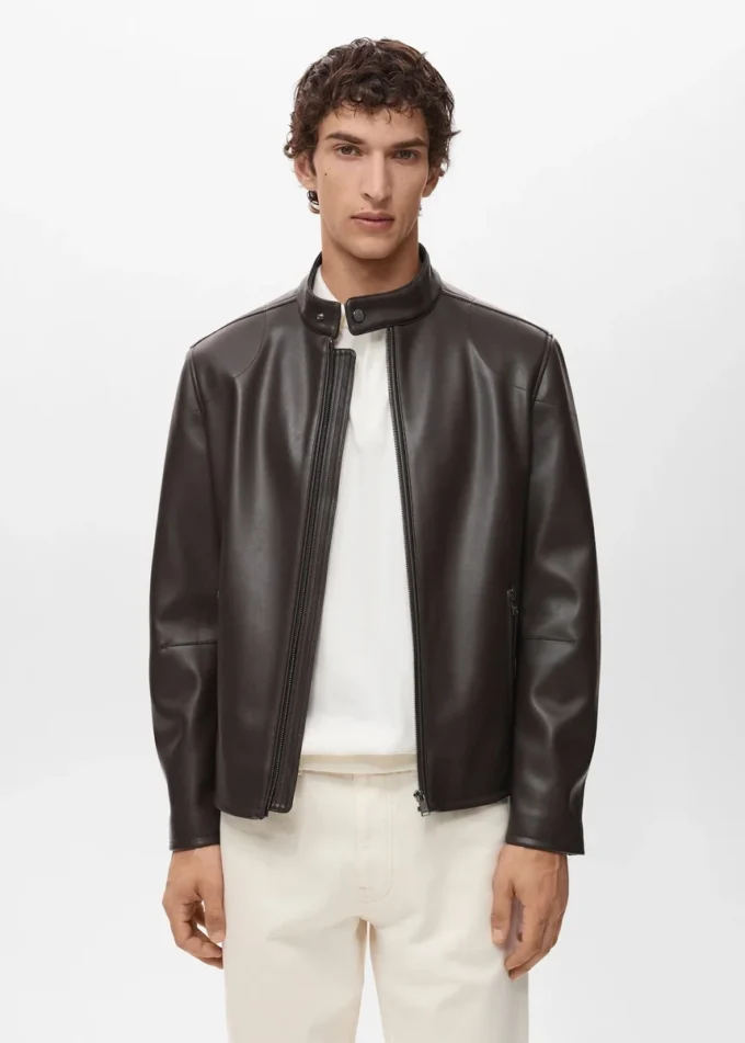 Giacca in ecopelle con zip Giacca in ecopelle con zip