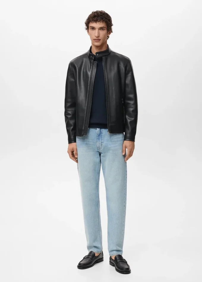 Giacca in ecopelle con zip Giacca in ecopelle con zip