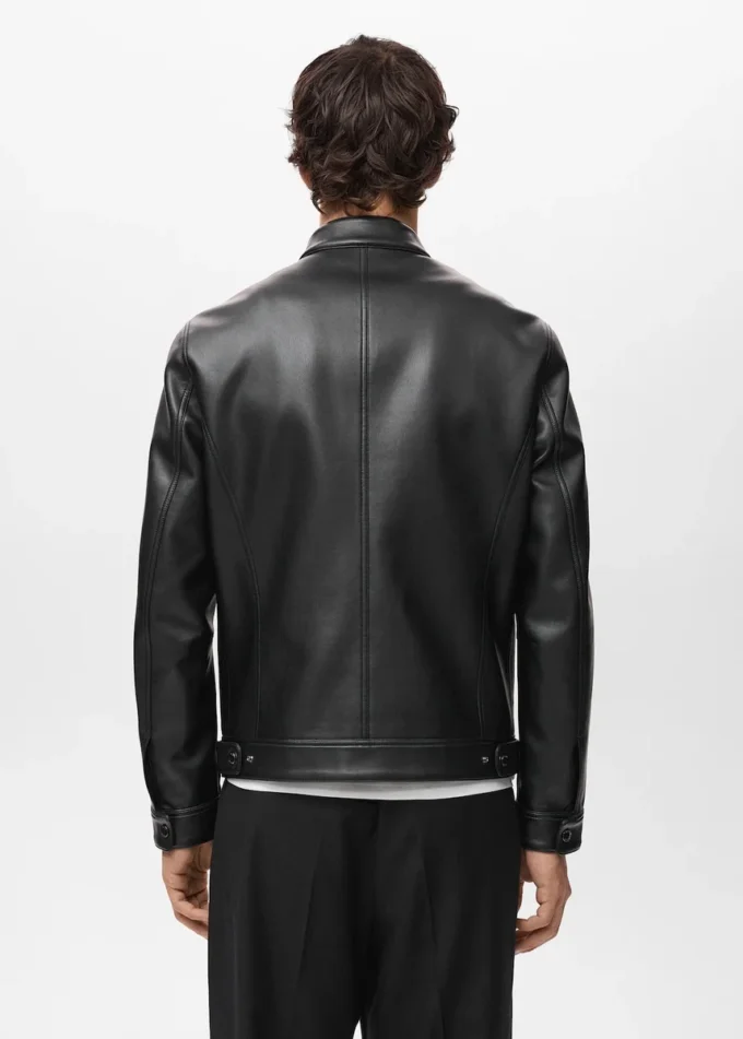 Giacca in ecopelle con zip