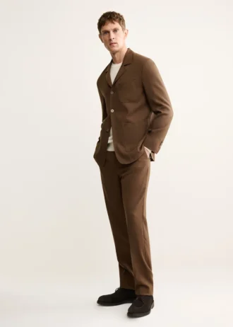 Giacca in flanella di lana vergine italiana