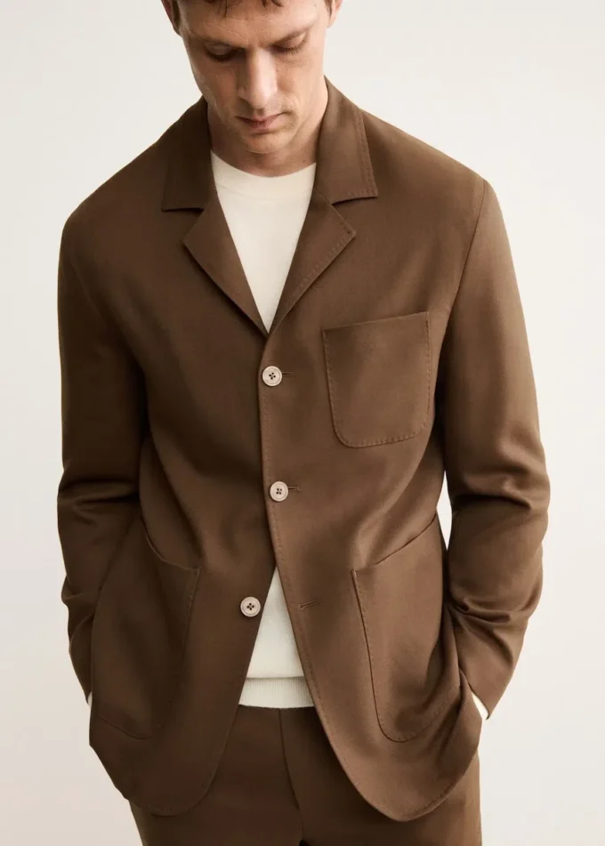 Giacca in flanella di lana vergine italiana Giacca in flanella di lana vergine italiana