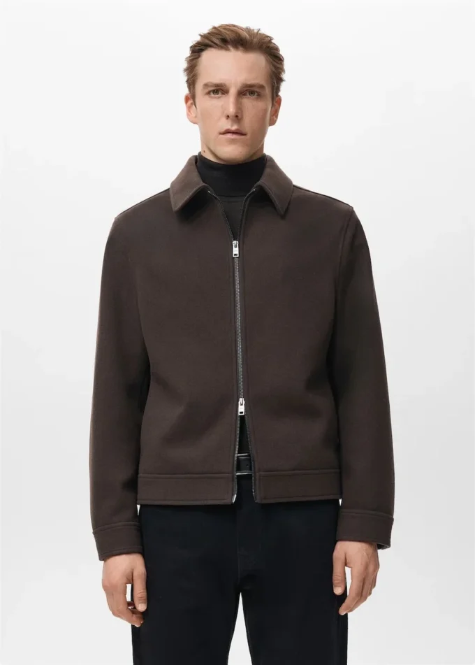 Giacca in lana con chiusura a zip Giacca in lana con chiusura a zip