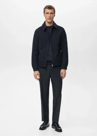 Giacca in lana con chiusura a zip Giacca in lana con chiusura a zip