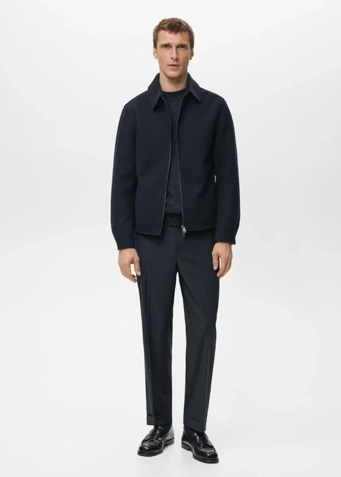 Giacca in lana con chiusura a zip Giacca in lana con chiusura a zip