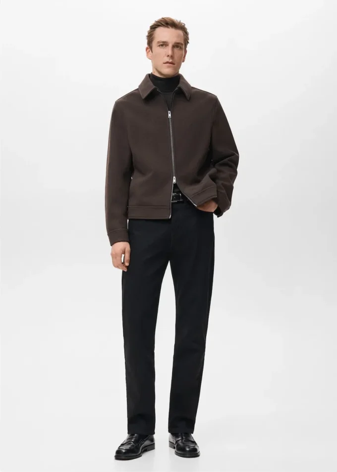 Giacca in lana con chiusura a zip Giacca in lana con chiusura a zip