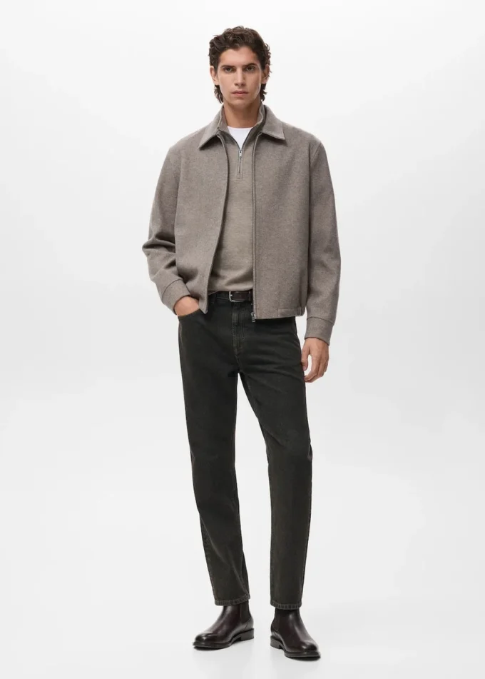 Giacca in lana con chiusura a zip Giacca in lana con chiusura a zip