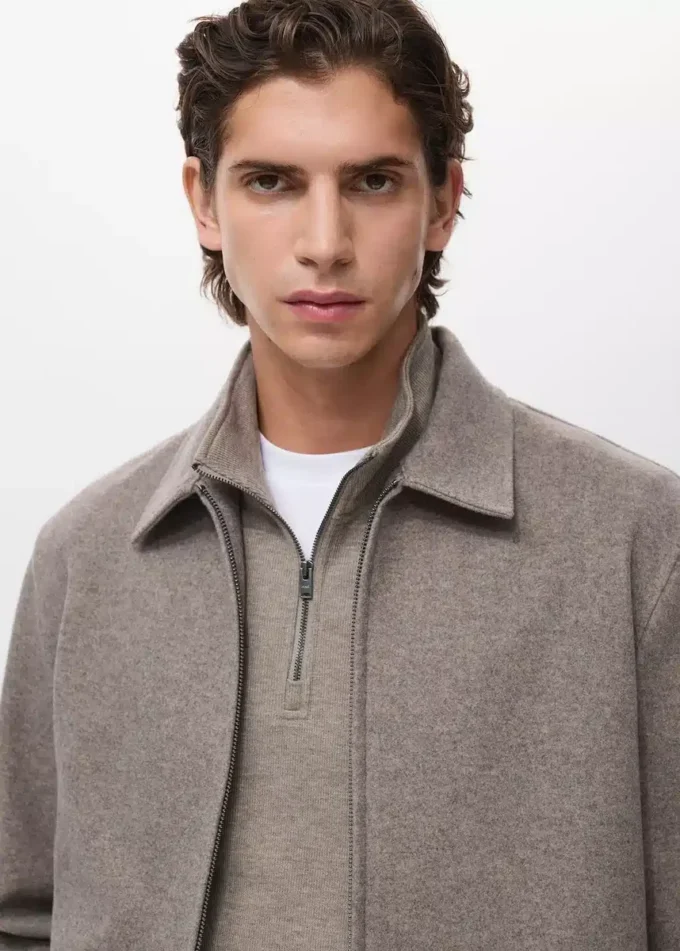 Giacca in lana con chiusura a zip Giacca in lana con chiusura a zip