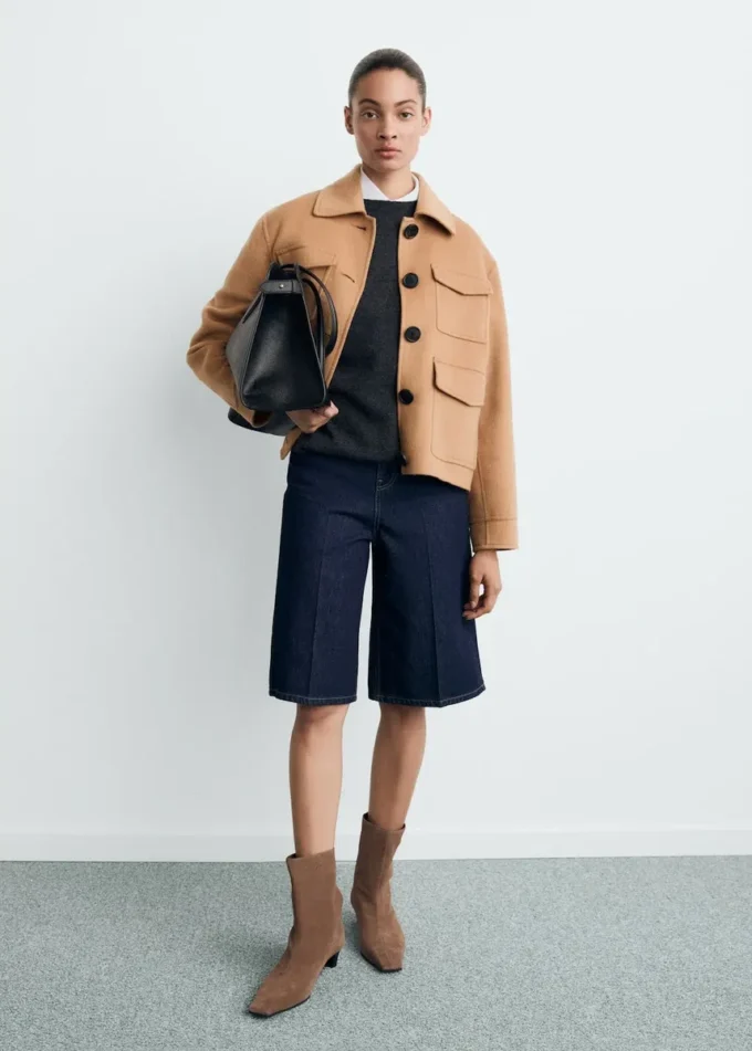 Giacca in lana con tasche Giacca in lana con tasche