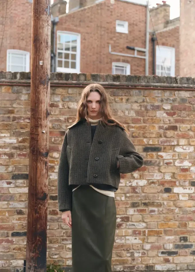 Giacca in lana pied-de-poule Giacca in lana pied-de-poule