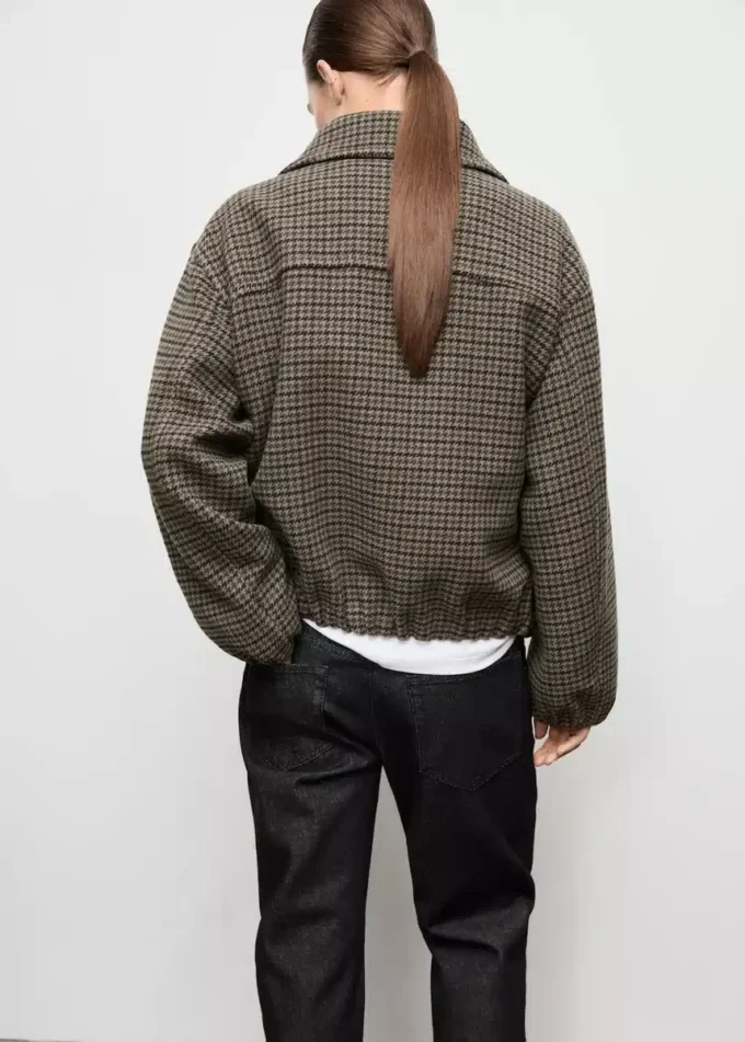 Giacca in lana pied-de-poule Giacca in lana pied-de-poule