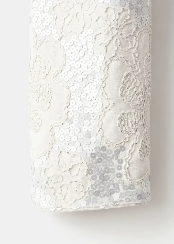 Giacca in lino ricamata con paillettes Giacca in lino ricamata con paillettes