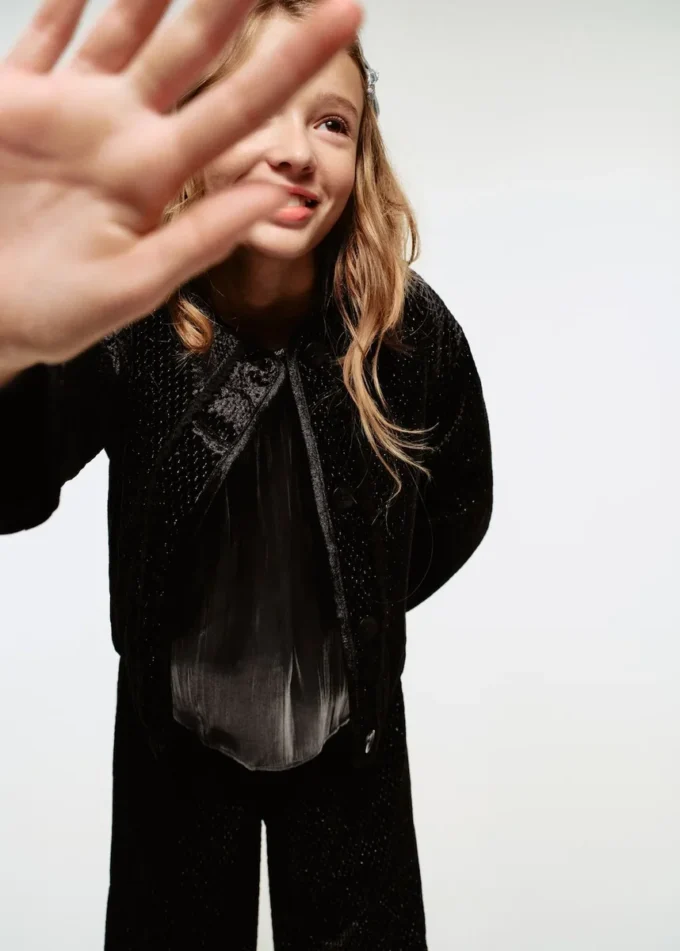 Giacca in lurex con bottoni Giacca in lurex con bottoni