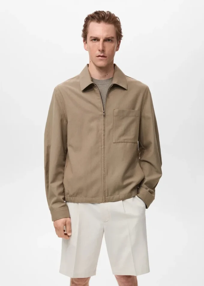 Giacca in lyocell con tasche Giacca in lyocell con tasche