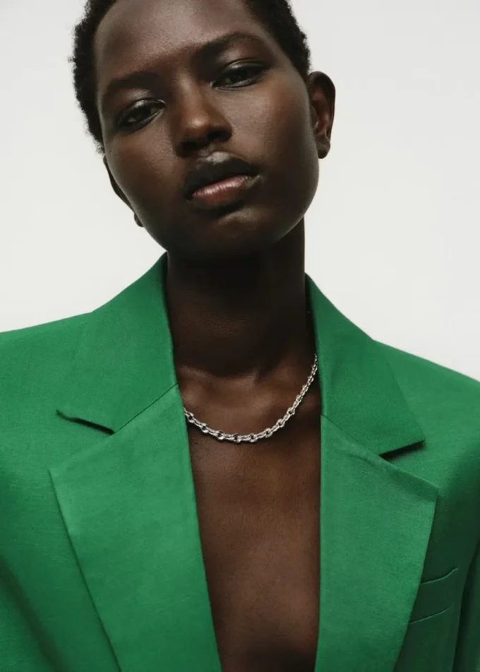 Giacca in misto lino