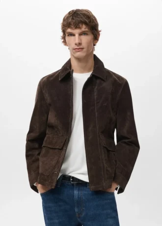 Giacca in pelle scamosciata 100%