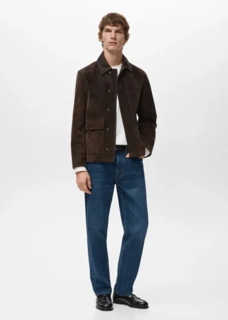 Giacca in pelle scamosciata 100%