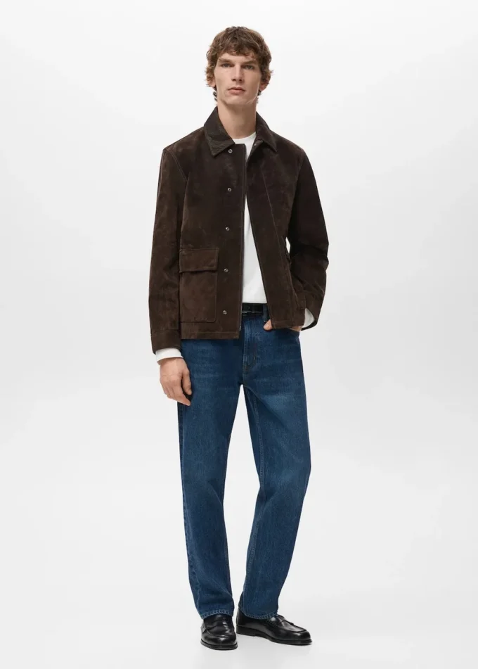 Giacca in pelle scamosciata 100% Giacca in pelle scamosciata 100%