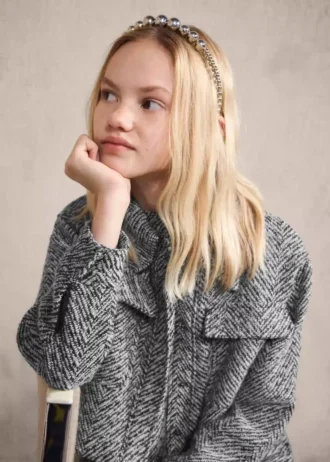 Giacca in tweed con dettagli in lurex