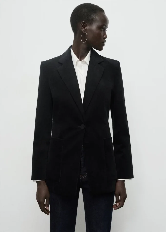 Giacca in velluto a coste con tasche Giacca in velluto a coste con tasche